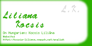 liliana kocsis business card